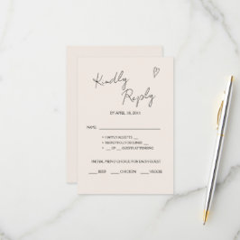 RSVP Karten für Hochzeiten.