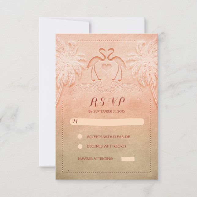 RSVP-Karten für Hochzeiten am Meer RSVP Karte (Vorderseite)