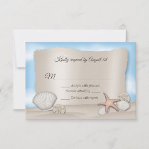 RSVP-Karten für Hochzeiten am Strand RSVP Karte