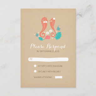 RSVP-Karten für Hochzeiten am Strand RSVP Karte