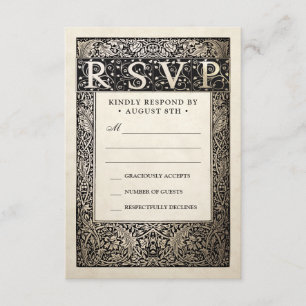 RSVP-Karten für Hochzeiten   Champagne Ivy Collect RSVP Karte