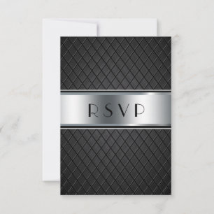 RSVP-Karten für Hochzeiten, elegant, schwarz und s RSVP Karte