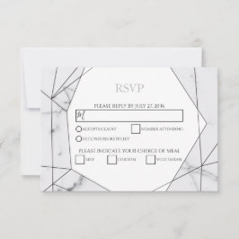 RSVP-Karten für Hochzeiten mit elegantem geometris RSVP Karte