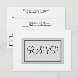 RSVP-Karten für Hochzeiten schwarz RSVP Karte