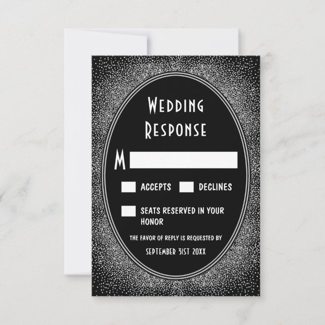 RSVP-Karten für Hochzeiten und Hochzeitsfeiern RSVP Karte (Vorderseite)