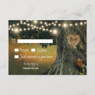 RSVP-Karten für Hochzeiten von Großvater-Eiche RSVP Karte
