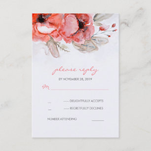 RSVP-Karten für Hochzeiten von Wasserfarben RSVP Karte