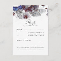 RSVP-Karten für Hochzeiten von Wasserfarben