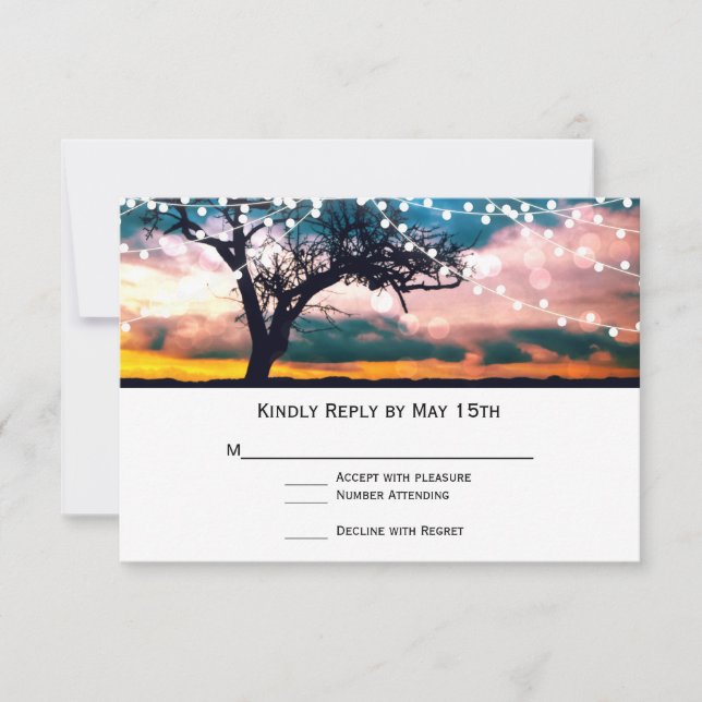 RSVP-Karten für Hochzeitsszenarien RSVP Karte (Vorderseite)