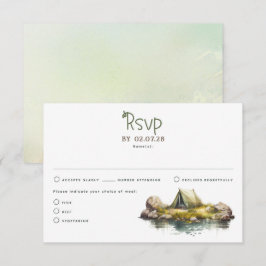 RSVP-Karten für Hochzeitsszenarien von Camping Ten RSVP Karte