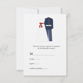 RSVP-Karten für militärische Hochzeiten RSVP Karte