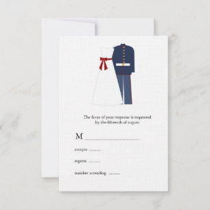 RSVP-Karten für militärische Hochzeiten RSVP Karte