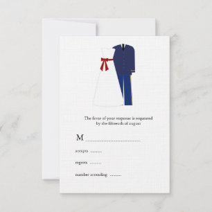RSVP-Karten für militärische Hochzeiten RSVP Karte