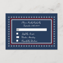 RSVP-Karten für militärische Hochzeiten