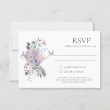 RSVP-Karten für Misty Fields-Kalligrafie