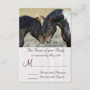 RSVP-Karten für Mustang Horse Wedding RSVP Karte