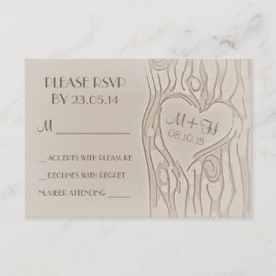 RSVP-Karten für rustikale Hochzeiten RSVP Karte