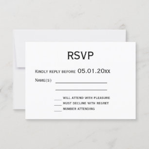 RSVP-Karten für Schwarz-Weiß-Gays RSVP Karte