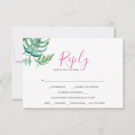RSVP-Karten für tropische Wasserfarben RSVP Karte