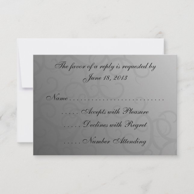 RSVP-Karten für verzauberte Rose RSVP Karte (Vorderseite)