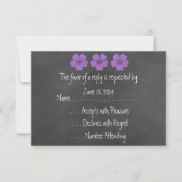 RSVP-Karten für wild lebende Lila Rose RSVP Karte