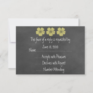 RSVP-Karten für Wildgelbe Rosen RSVP Karte