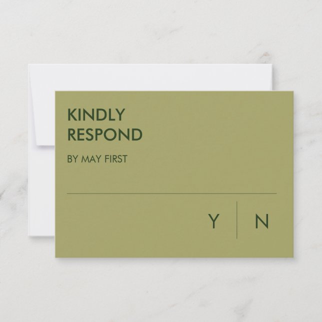 RSVP-Karten für zeitgenössische Grace Wedding Einladung (Vorderseite)