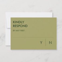 RSVP-Karten für zeitgenössische Grace Wedding Einladung