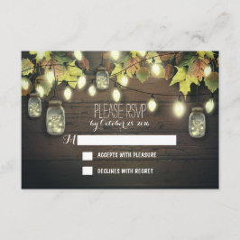 RSVP-Karten mit doppelten Leuchten fallen lassen RSVP Karte