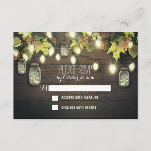RSVP-Karten mit doppelten Leuchten fallen lassen RSVP Karte
