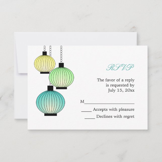 RSVP-Karten mit Signalleuchten RSVP Karte (Vorderseite)
