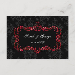 rsvp-Karten, schwarz, schwarz, Standard 3,5 x 5 RSVP Karte