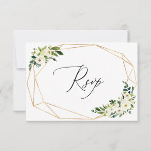 RSVP-Karten von White Florals für Hochzeiten RSVP Karte