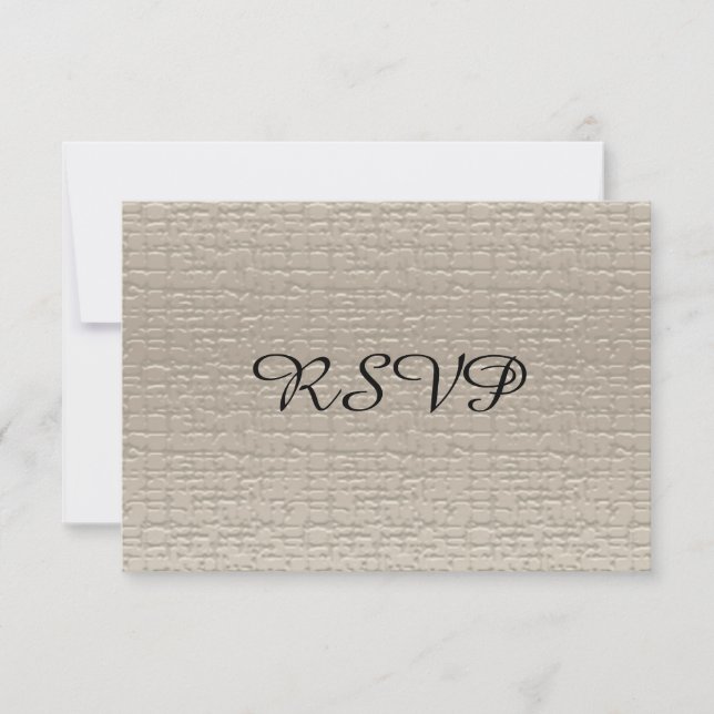 RSVP-Karten zum Hochzeitstag, Silber RSVP Karte (Vorderseite)