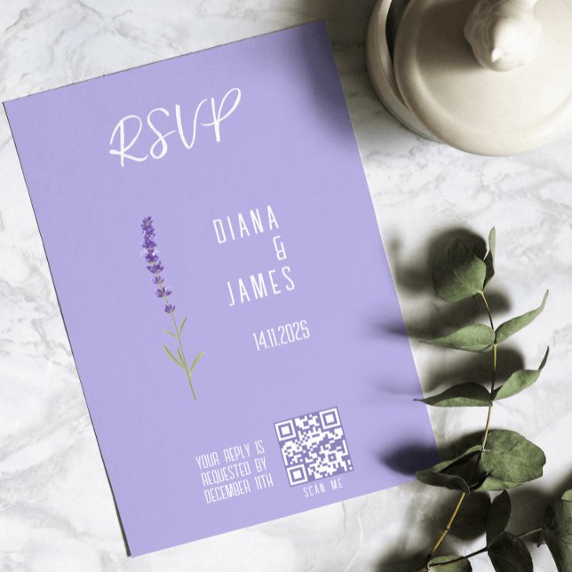 RSVP Lavender style Flat Card Hochzeiten (Von Creator hochgeladen)