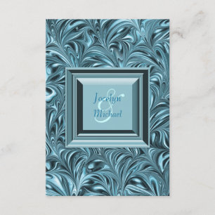 RSVP l'épousant bleu turquoise bleu élégant