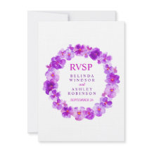 RSVP-lila Blumenkranz