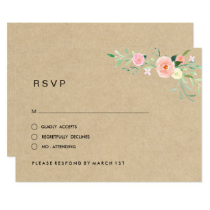 RSVP Mariage Bohème Floral Rustique
