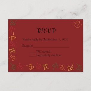 RSVP mariage de automne en rouge