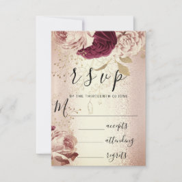 RSVP Mariage Marsala Florals Roses PinkGlam