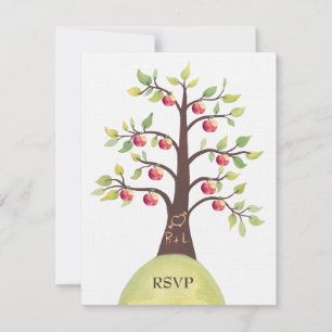 RSVP Mariage Monogramme Cartographie des pommiers