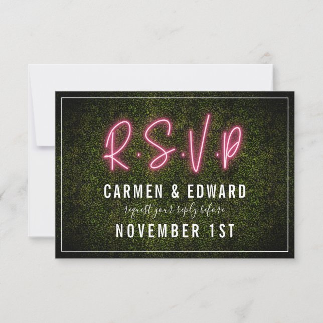 RSVP Mariage Neon Boxwood (Devant)
