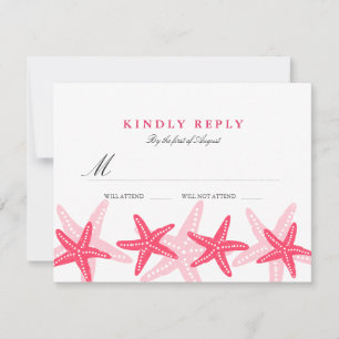 RSVP Mariage Plage Étoile de Mer Corail