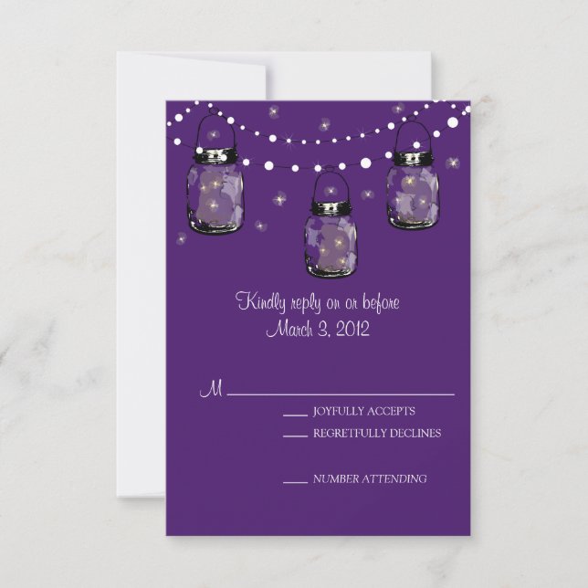 RSVP Mason Jar Mariage (Devant)