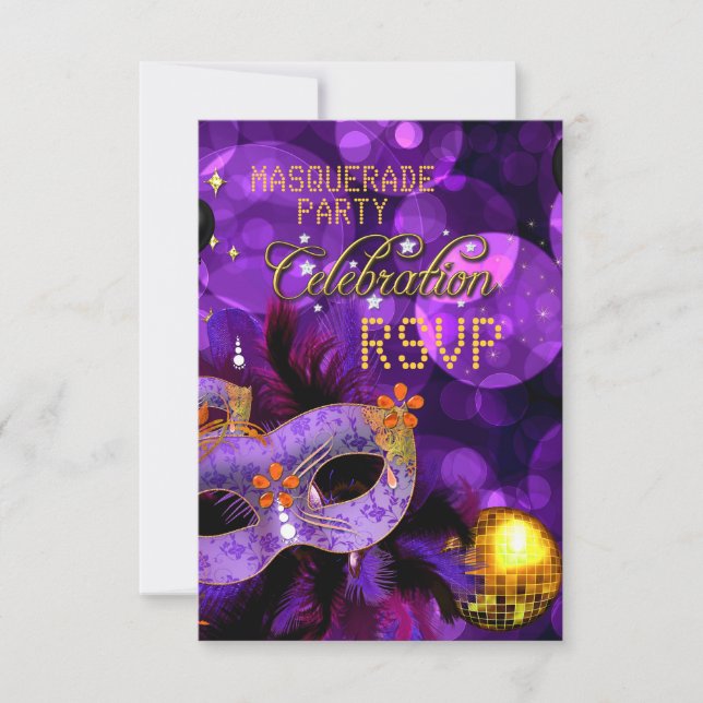 RSVP MASQUERADE Purple Gold Dance Party (Devant)