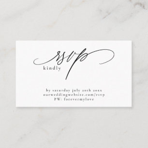RSVP minimal pour le Carte de visite de réponse en