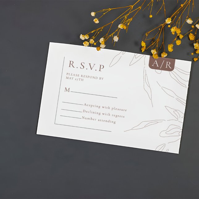 RSVP minimaliste Abstrait élégant (Créateur téléchargé)
