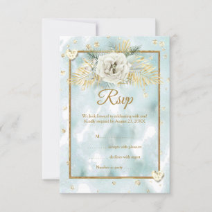 RSVP Mint Turquoise marbre or Rose Floral