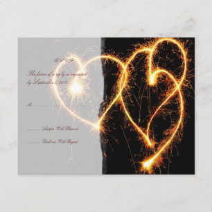 RSVP mit zwei Herz-Sparklern