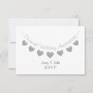 RSVP moderne 60e anniversaire de mariage de diaman